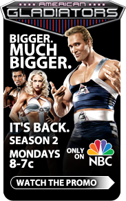 Season 2 of the new American Gladiators starts May 12th!